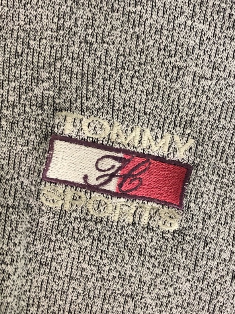 Tommy Hilfiger Light Gray Sweatshirt with Dark Gray Stripe - Picture 3 of 4